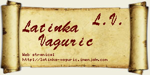 Latinka Vagurić vizit kartica